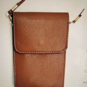 ValMarie Brown Crossbody Bag with Leather Material and Flap Closure